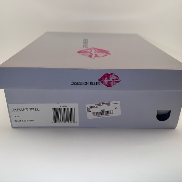 BNIB Obsession Rules Casi Black Suede Platform Bootie Size 8.5 - Picture 9 of 9